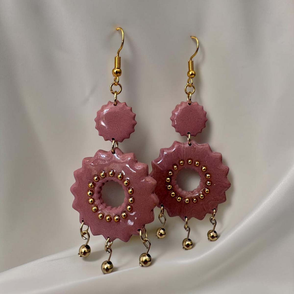 Boucles D'oreilles Artisanales Rosace