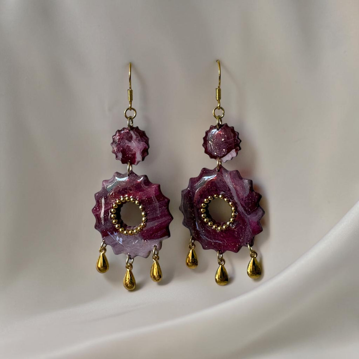 Boucles D'oreilles Artisanales Rosace