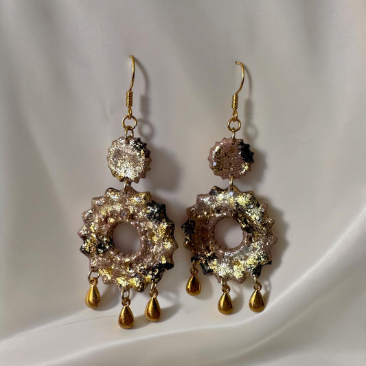 Boucles D'oreilles Artisanales Rosace