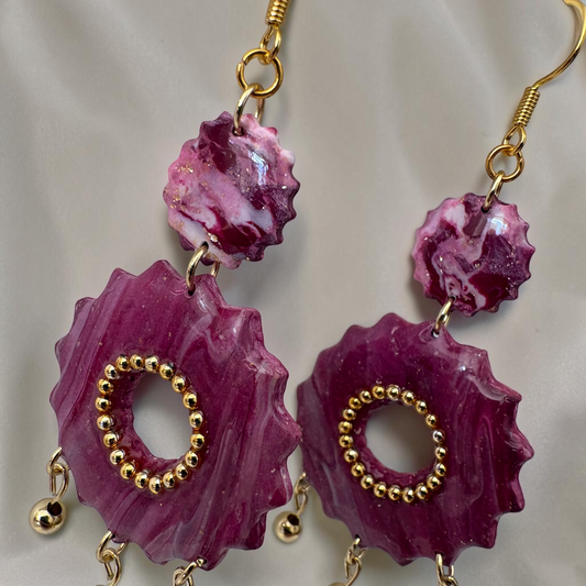 Boucles D'oreilles Artisanales Rosace