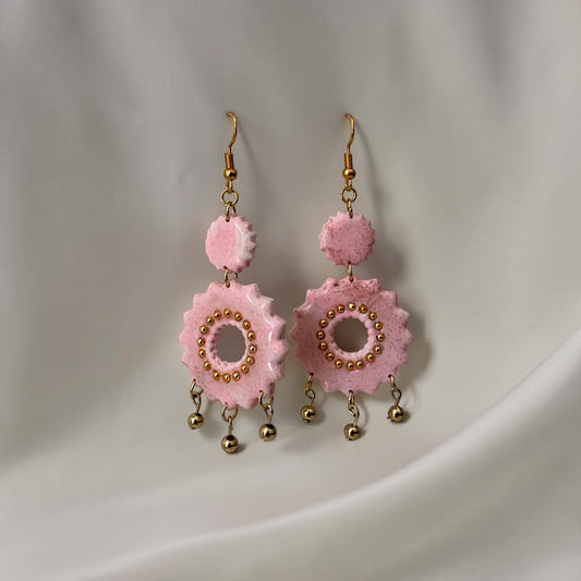 Boucles D'oreilles Artisanales Rosace