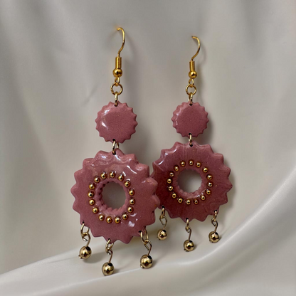 Boucles D'oreilles Artisanales Rosace