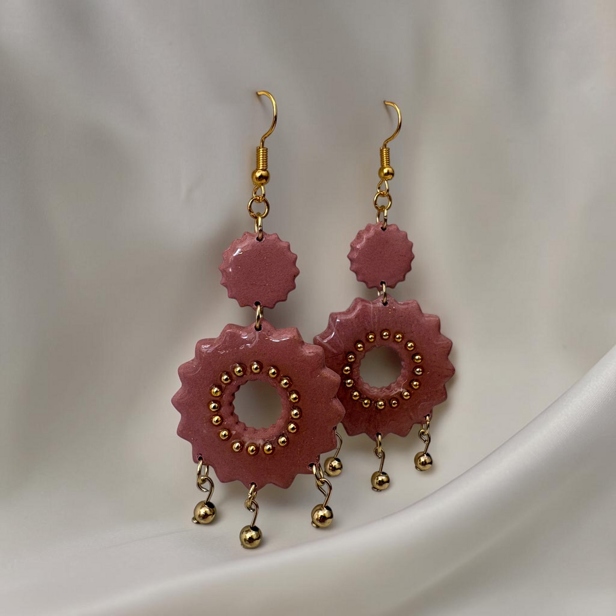 Boucles D'oreilles Artisanales Rosace