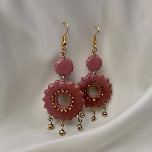 Boucles D'oreilles Artisanales Rosace