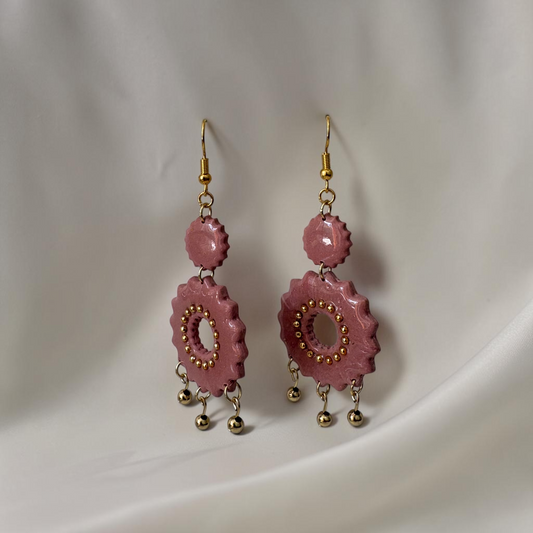 Boucles D'oreilles Artisanales Rosace