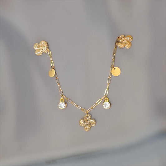 Collier Croix Basque Dorée