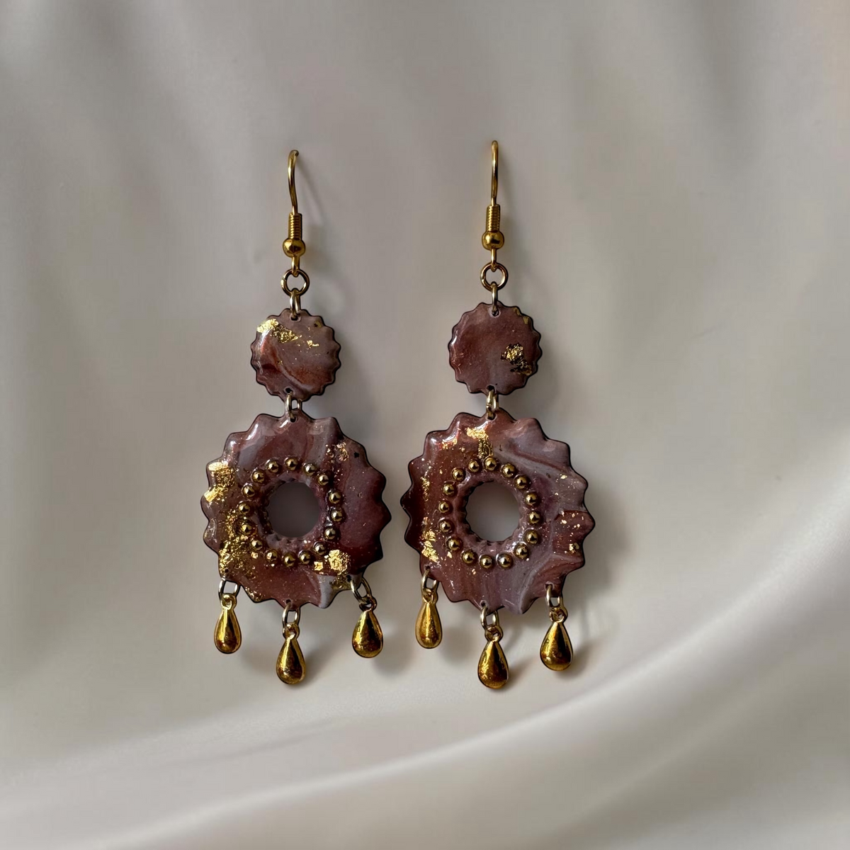 Boucles D'oreilles Artisanales Rosace