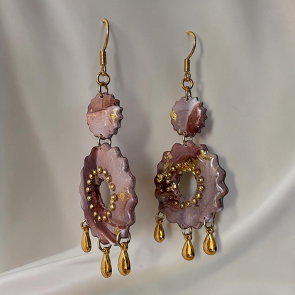Boucles D'oreilles Artisanales Rosace