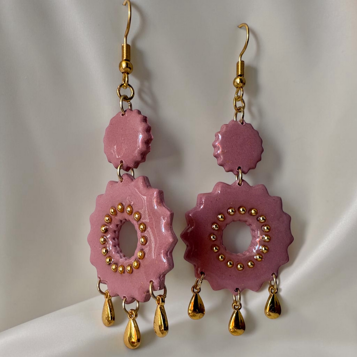 Boucles D'oreilles Artisanales Rosace
