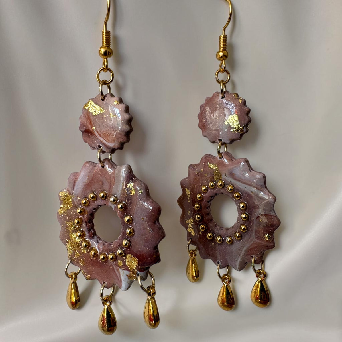Boucles D'oreilles Artisanales Rosace