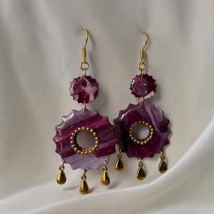 Boucles D'oreilles Artisanales Rosace