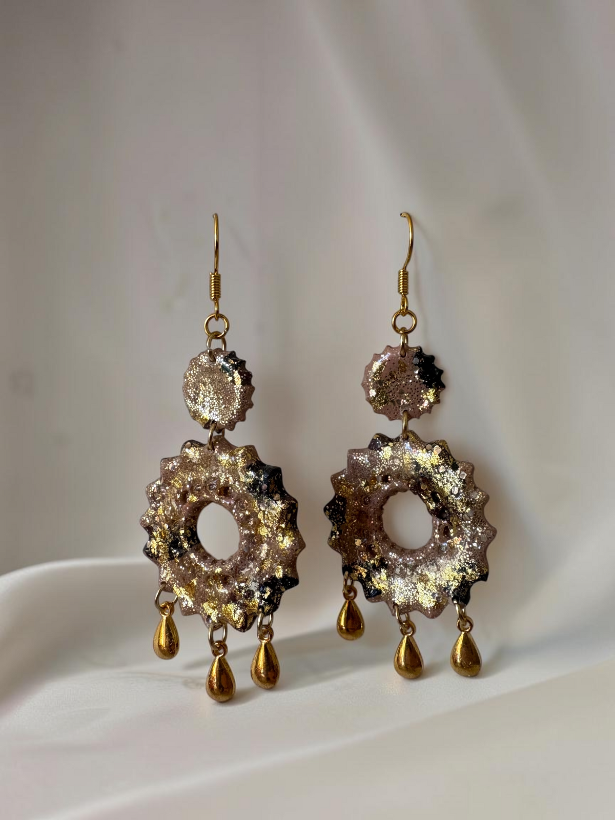 Boucles D'oreilles Artisanales Rosace
