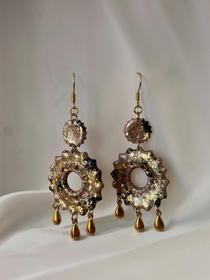 Boucles D'oreilles Artisanales Rosace