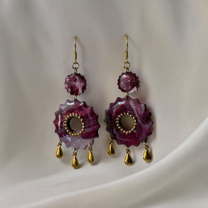 Boucles D'oreilles Artisanales Rosace