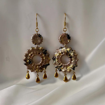 Boucles D'oreilles Artisanales Rosace