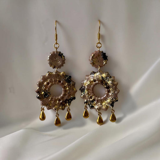 Boucles D'oreilles Artisanales Rosace