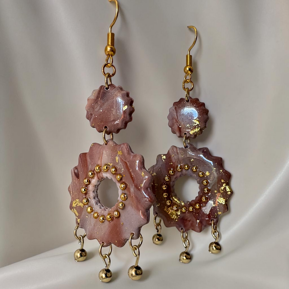 Boucles D'oreilles Artisanales Rosace