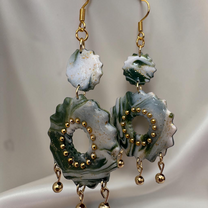 Boucles D'oreilles Artisanales Rosace