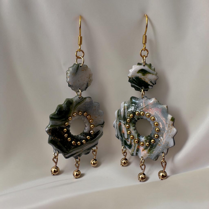 Boucles D'oreilles Artisanales Rosace