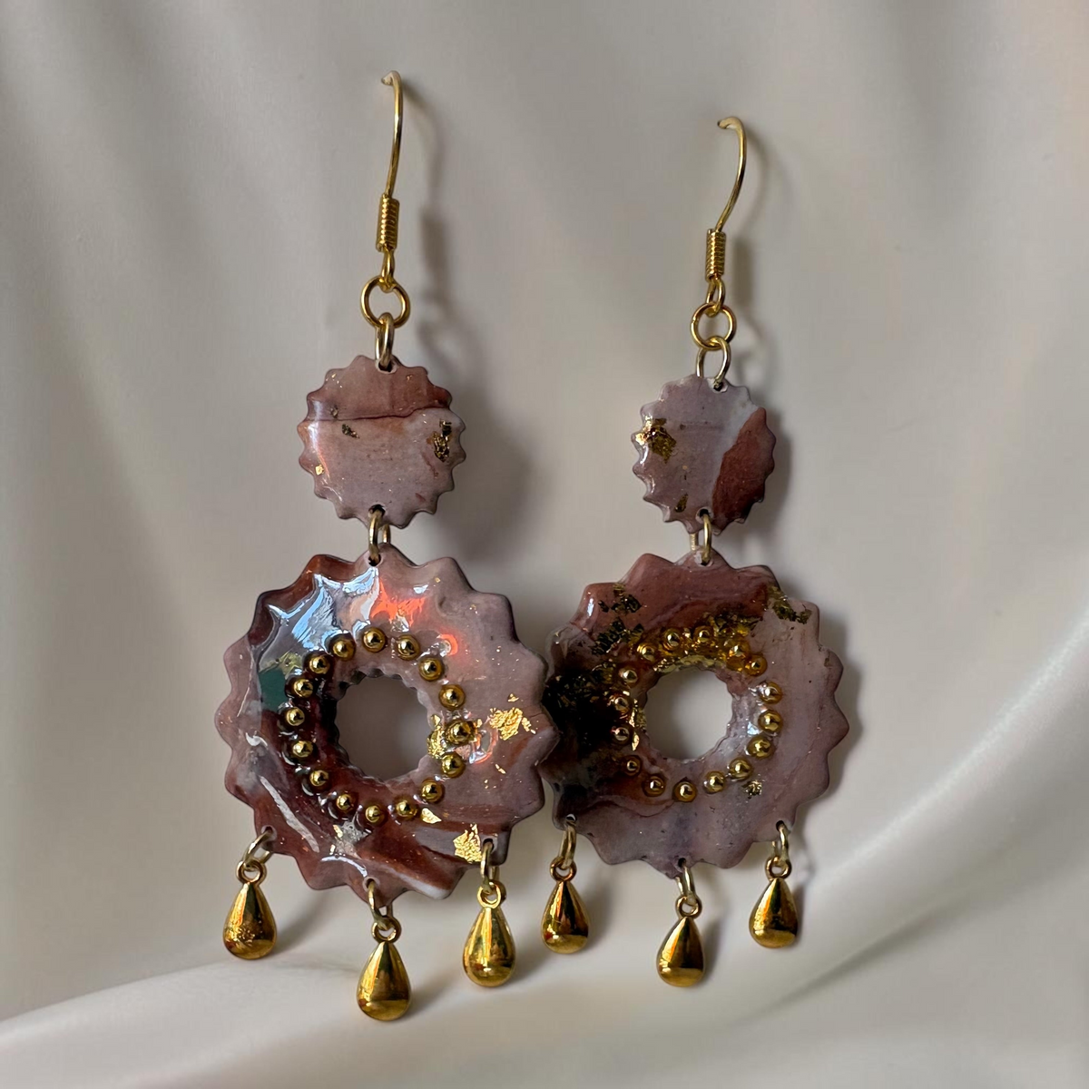 Boucles D'oreilles Artisanales Rosace