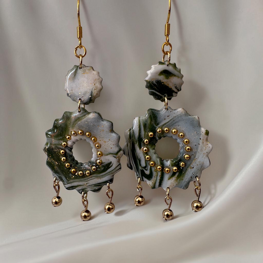 Boucles D'oreilles Artisanales Rosace
