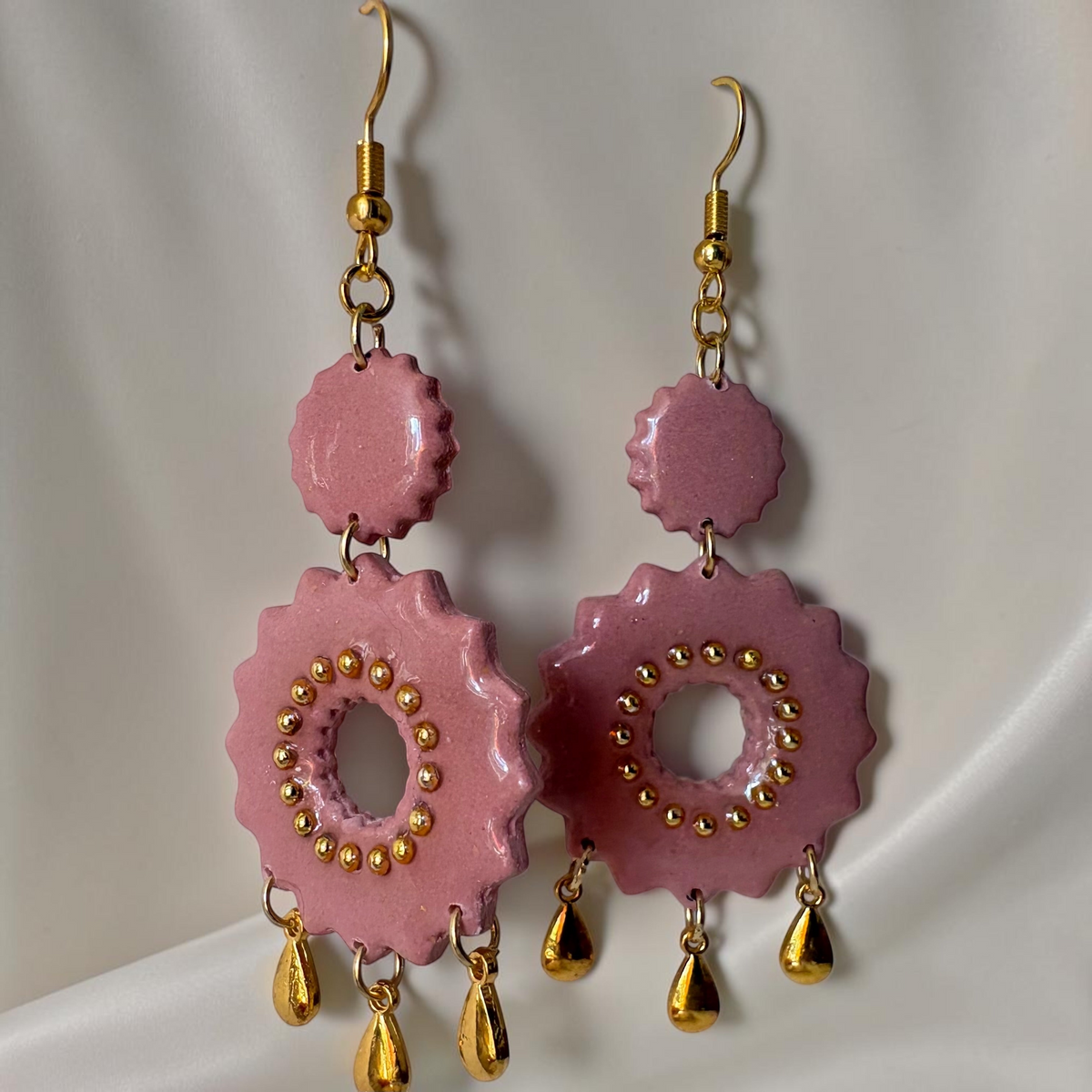 Boucles D'oreilles Artisanales Rosace
