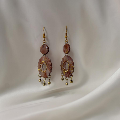 Boucles D'oreilles Artisanales Rosace